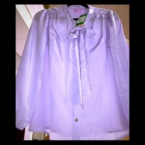 LILLY PULITZER PUSSY BOW BLOUSE